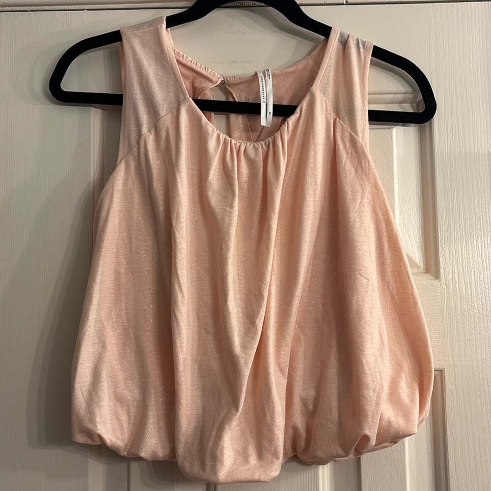 Anthropologie Shimmer clinched waist /bubble